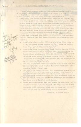 Surat Bupati KDH TKII bangkalan kepada pembantu Gub di pamekasan tanggal 22 des 1972 tentang lapo...