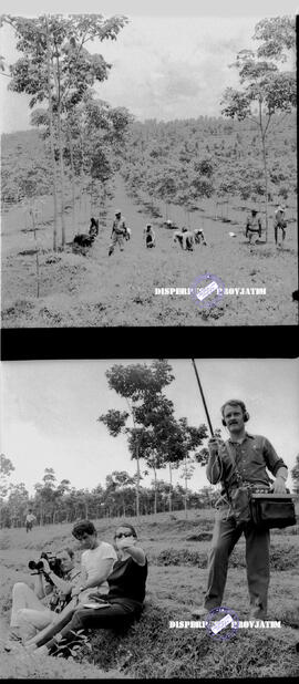 Angkatan XII Banjarsari Jember. Peliputan di perkebunan karet, tgl. 9 Maret 1968