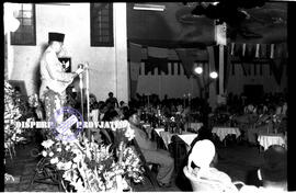 Suasana Kongres Nahdlatul Ulama (NU) nampak kelompok peninjau dan undangan di Surabaya, 8 – 9 – 1954