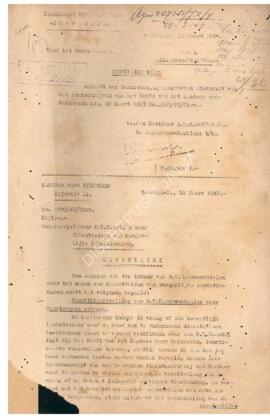 Surat edaran No.15 dari kepala van het kantoor voor Reiswesen kepada alle diensthoofden tentang I...