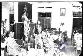Suasana konferensi PNI (Partai Nasional Indonesia) Jawa Timur di Tulungagung, 1954