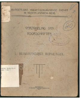 Burgerlijke veeartsenikjundige dienst in Nederlandsch-Indie verzameling van voorschriften 1923. K...