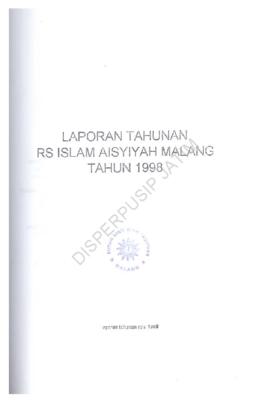 Laporan Tahunan tahun Rumah Sakit Islam Aisyiyah Malang,