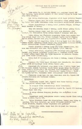Laporan dari Bapak R Zaenal Abidin di Sampang tgl 2 April 19783 tentang persoalan besi di Kab Sam...