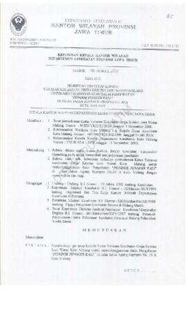 Surat Keputusan Ka.Kanwil Dep.Kes Prop Jatim Nomor : HK.00.06.6.2.1821 tentang pemberian ijin tet...