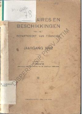 Circuiaires en Beschikkingen van het Dept. van Financien Jaargang 1931Circuiaires en Beschikkinge...