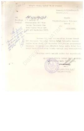 Surat dari Bupati KDH TK. II Sumenep kepada Pembantu Gubernur Madura di Pamekasan tgl 29-10-1978 ...